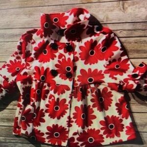 Floral Red Kids Jacket